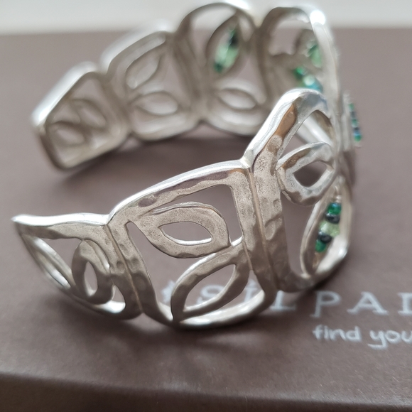 Silpada Sterling Silver Turquoise 'Garden Party' Cuff Bracelet B2182 - Picture 4 of 16